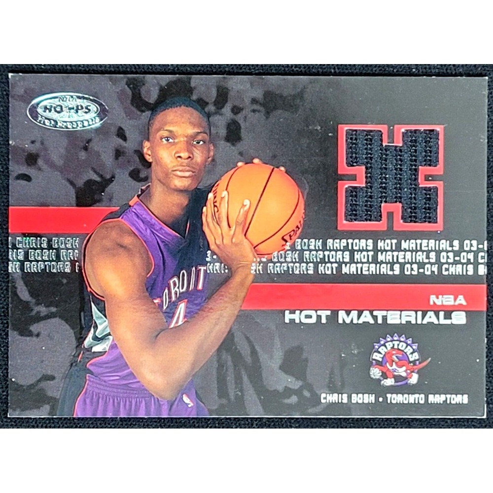 2003-04 NBA HOOPS HOT PROSPECTS‎ CHRIS BOSH ROOKIE HOT MATERIALS JSY #D 368/500